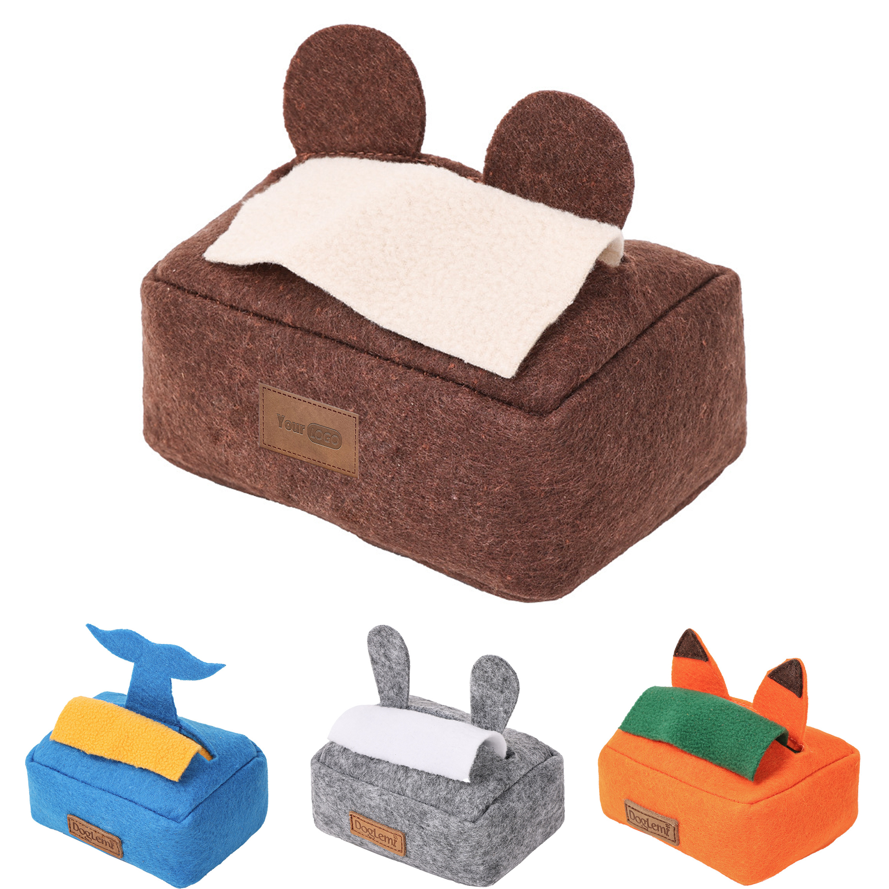 Polyester Hide and Seek Puzzle Plush Burrow Dog Toys 7