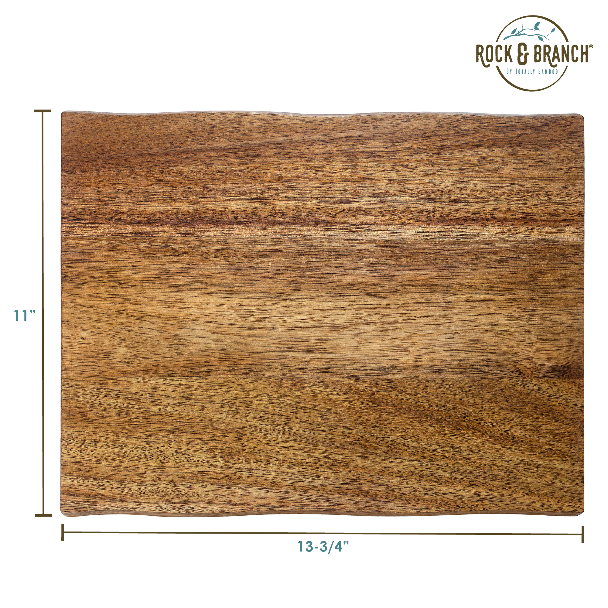 13" Acacia Charcuterie Board with Natural Style Edges 1