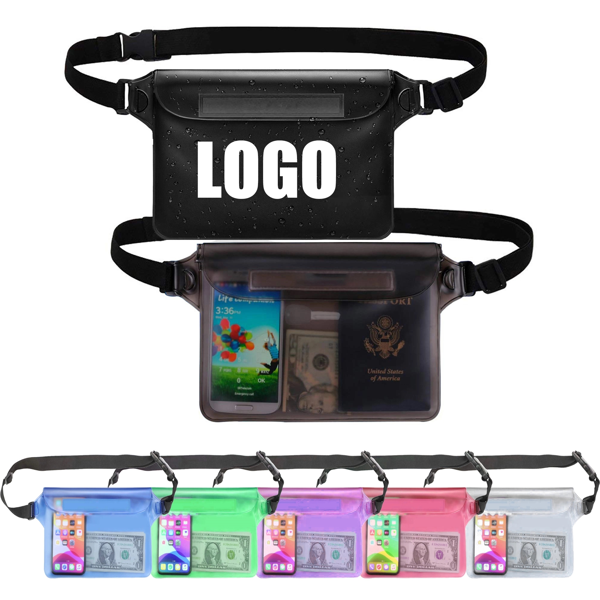 PVC Waterproof Waist Pouch Bag 2