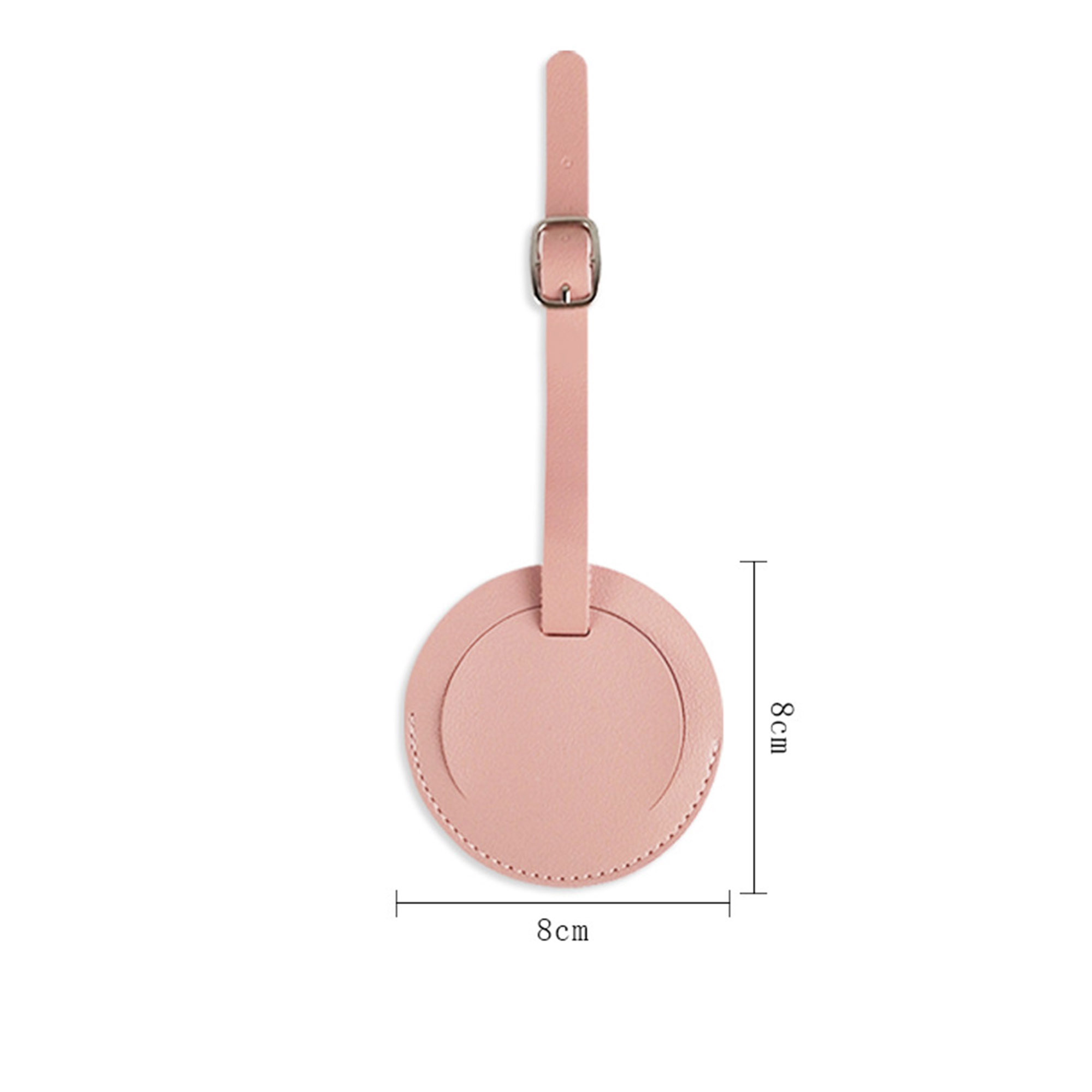 Debossed Round PU Leather Luggage Tags 13