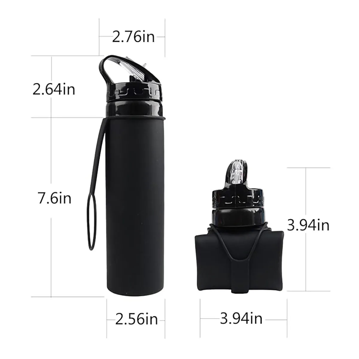 21Oz Silicone Travel Tumbler Collapsible Water Bottles 7