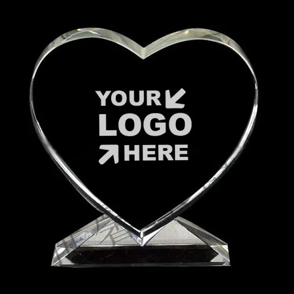 Crystal Heart Shaped Award Trophy 6