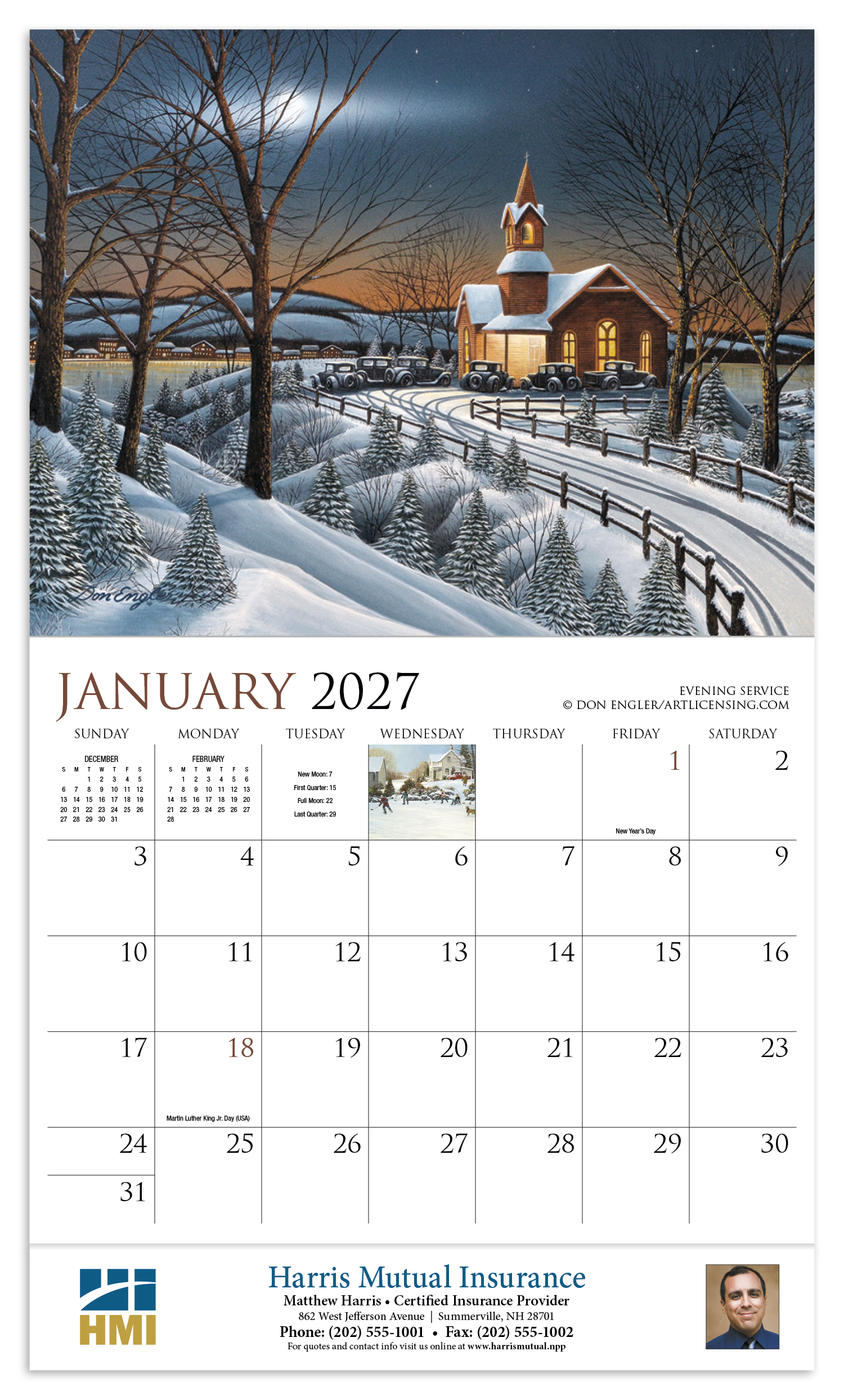 HotLine® Products Back Home Appointment Calendar - Stapled 34
