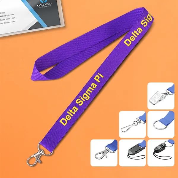 1" Imprinted Polyester Lanyard