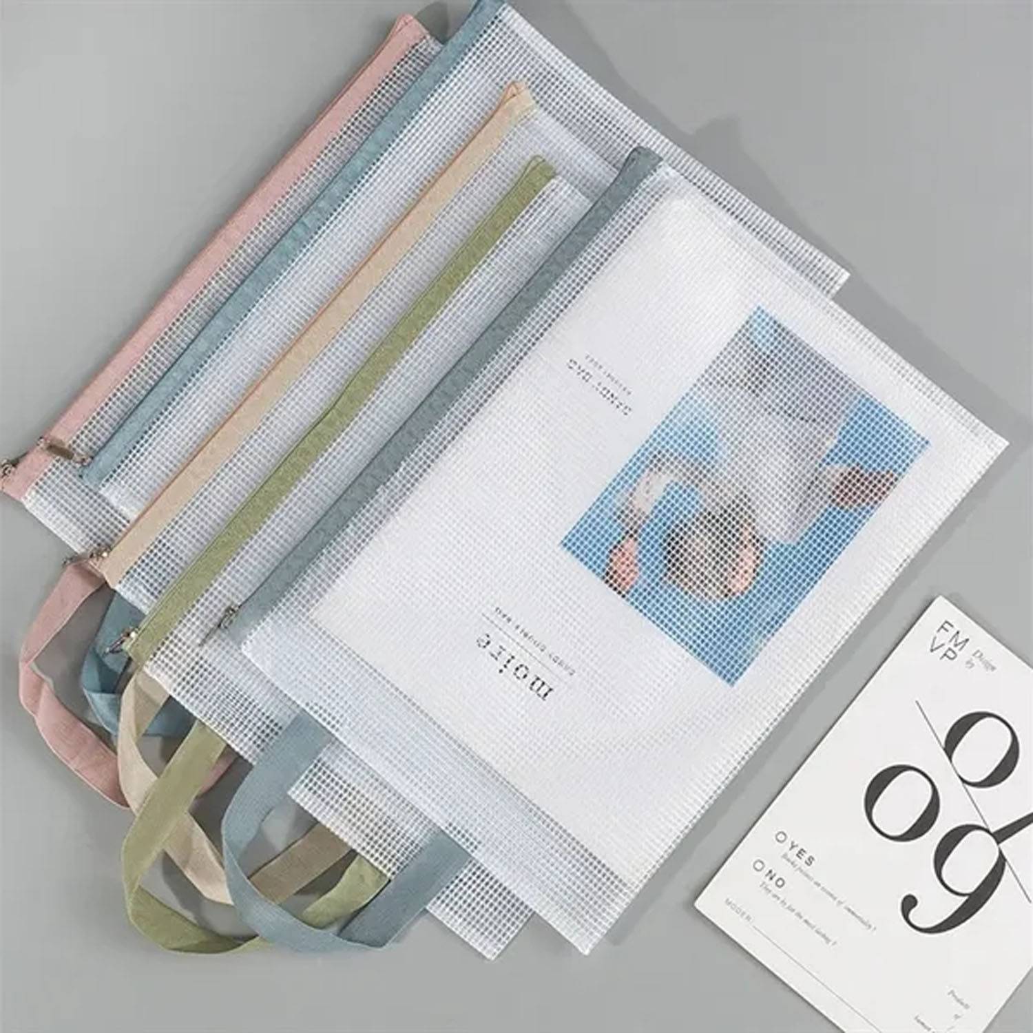 A4 Handheld Mesh Zipper Pouch 10