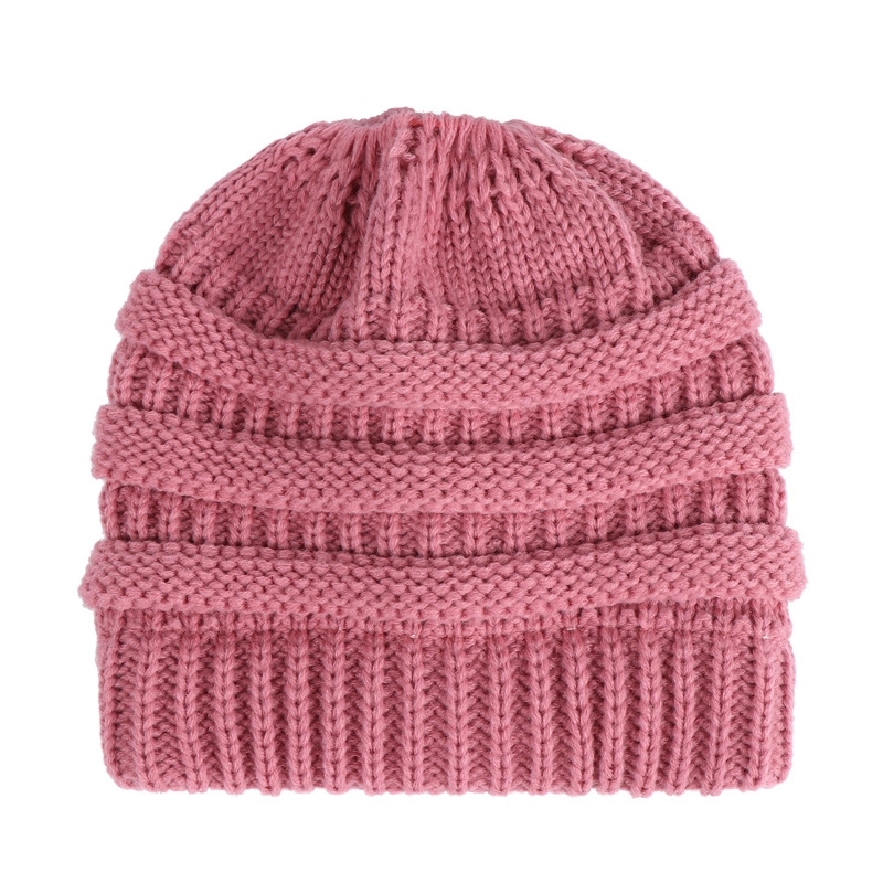 Acrylic Knitted Ponytail Beanie 12