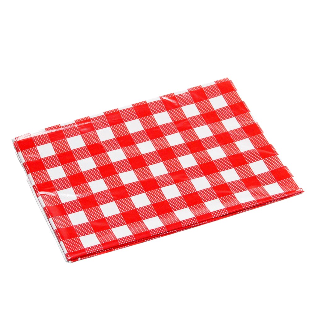 Checkered Tablecloths - Red/White 52" x 108" 3