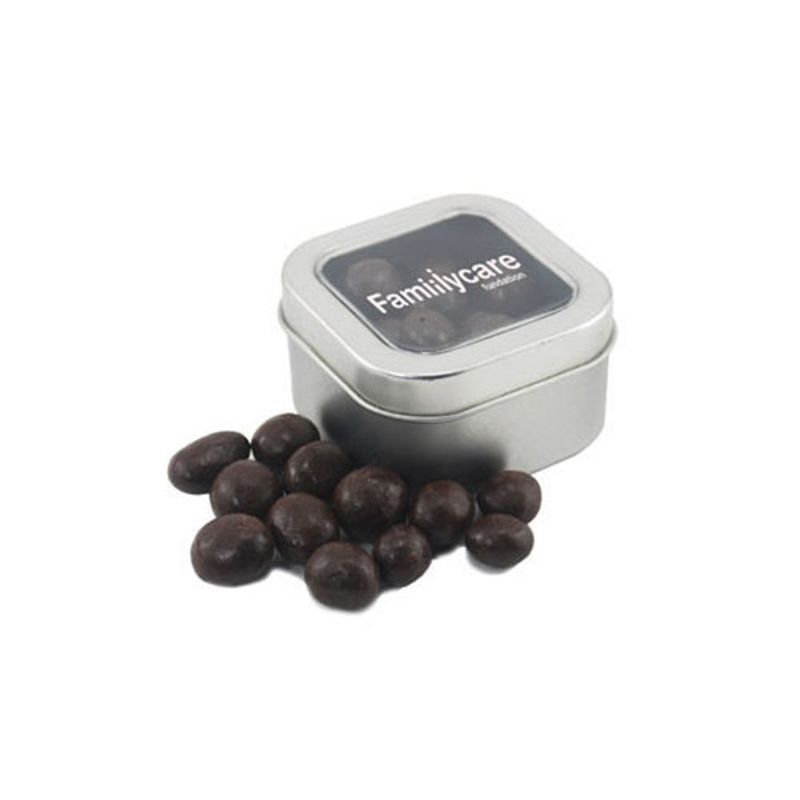 Window Tin with Choc Espresso Beans 2