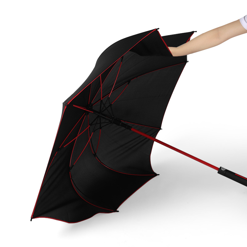 Windproof Automatic Umbrella with Colored Ribs 9