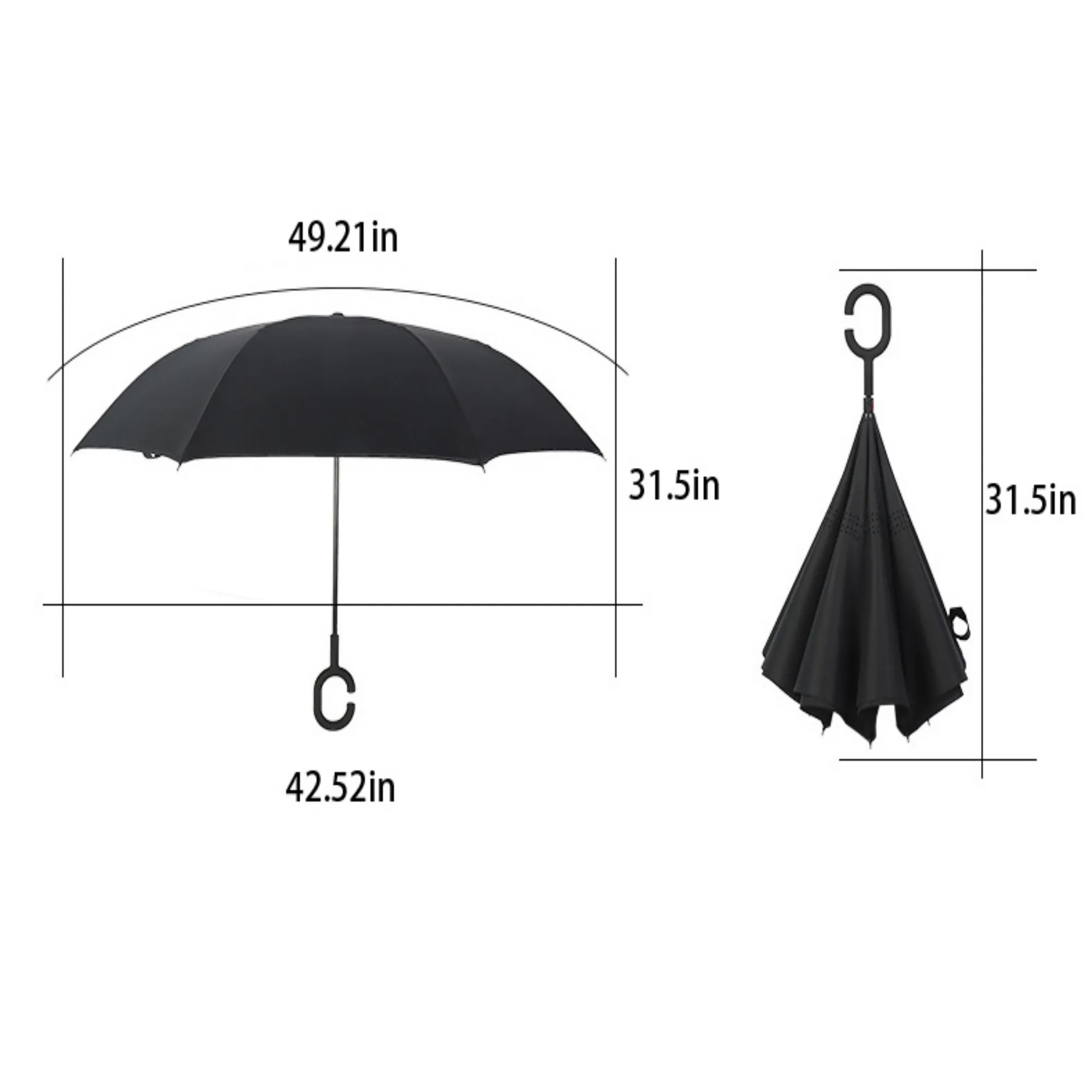 Windproof Inverted Reverse Upside Down Umbrella 1