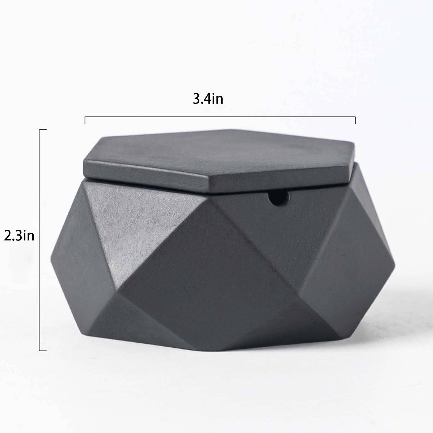 Personalized Diamond Shaped Cement Ashtray 4