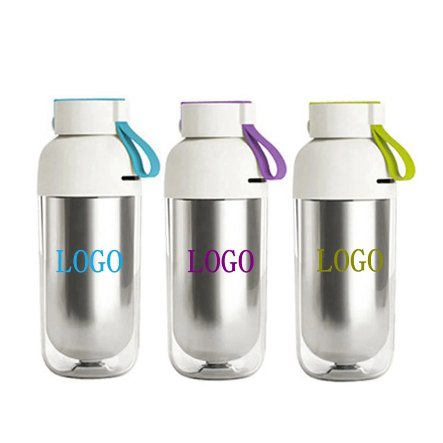 14 OZ Capsule Shape Water Bottle with Lifting Rope 9