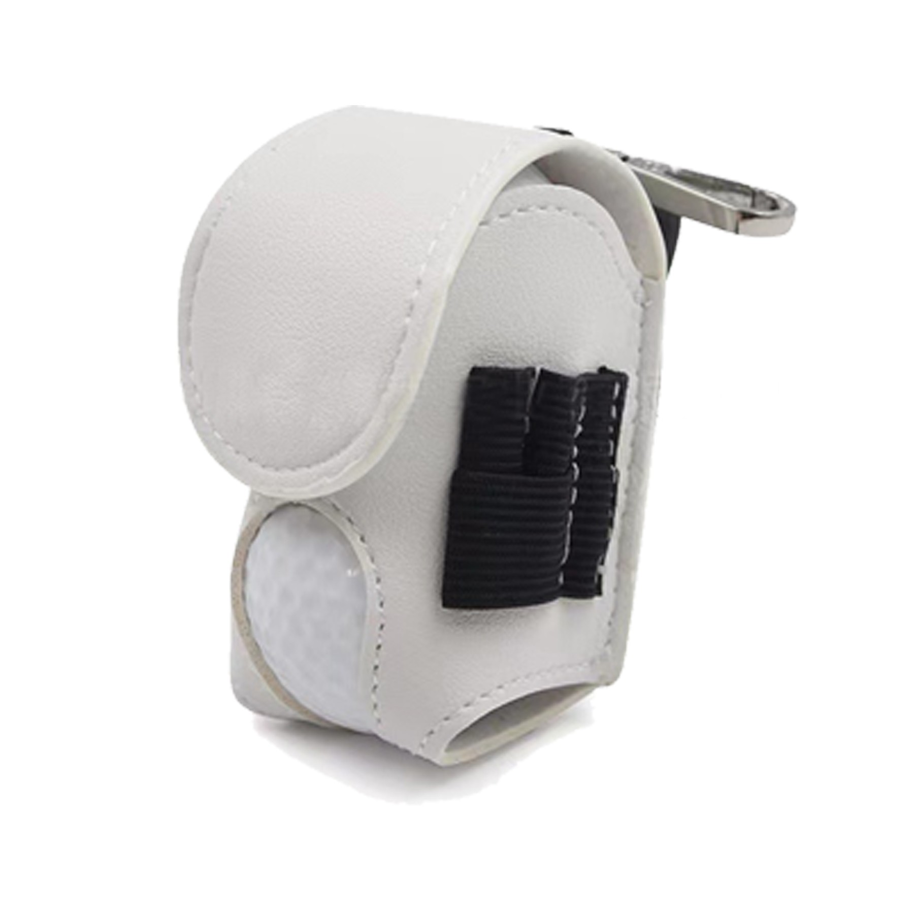 PU Leather Golf Ball Pouch Tee Holder Waist Bag 2