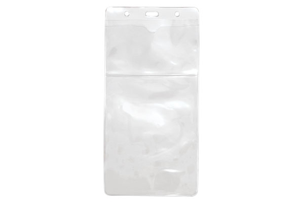 4.00" W x 8.00" H - Vertical Clear Vinyl Multi-Badge Holder (Blank) 1