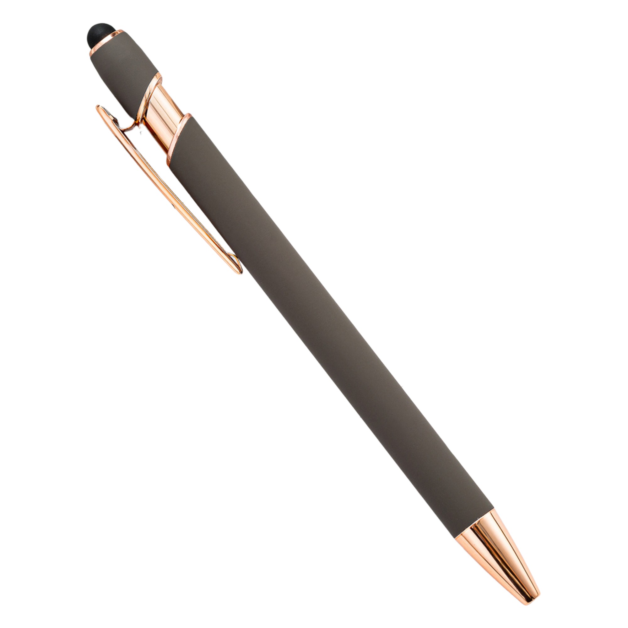 Plastic Metal Dual Function Stylus Ballpoint Pen 5.63" 15