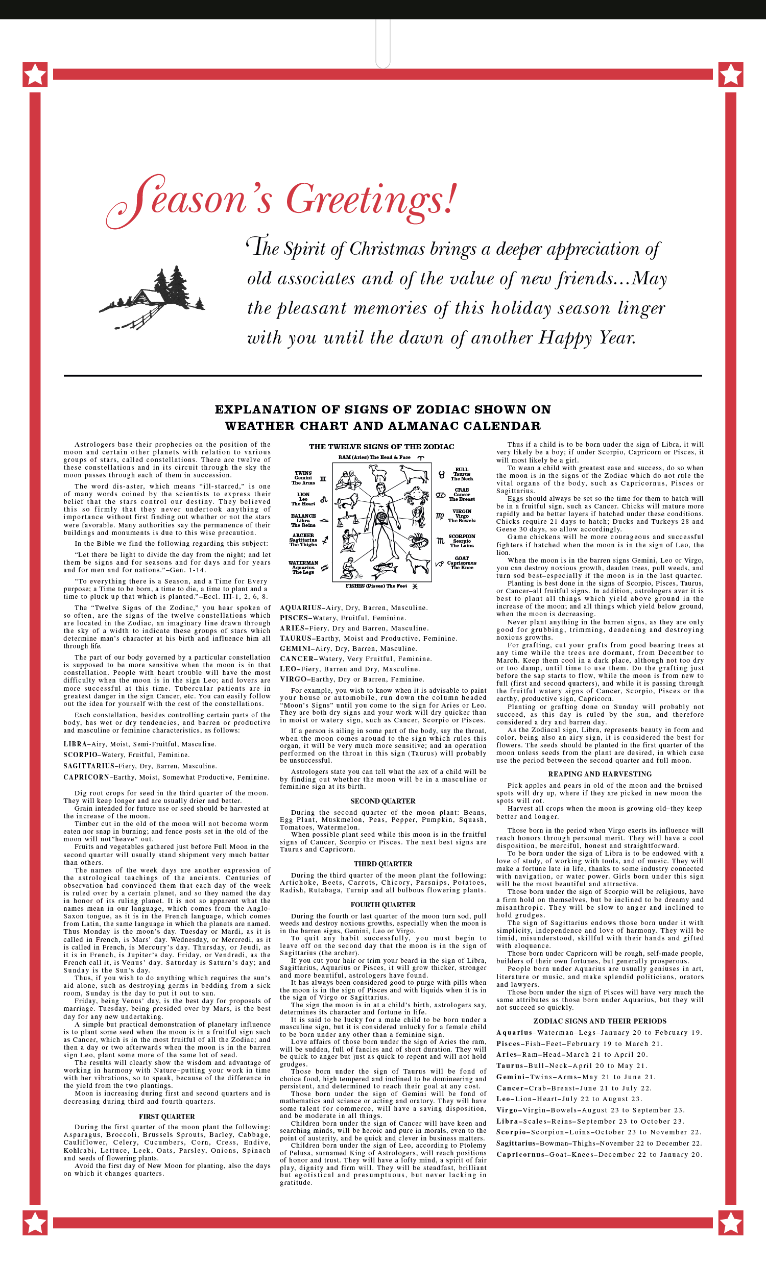 Skinner & Kennedy® 8-Sheet Almanac Calendar 19