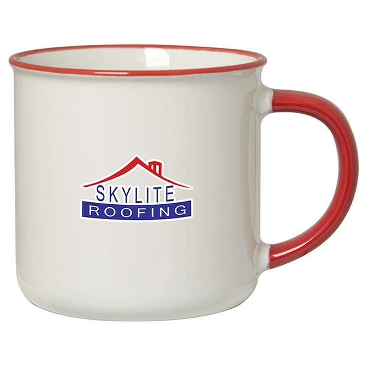 Spring 350 Ml. (12 Fl. Oz.) Mug With Coloured Rim/Handle 8
