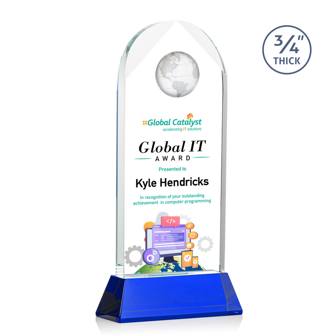 Blake Globe VividPrint™ Award on Newhaven - Blue 11