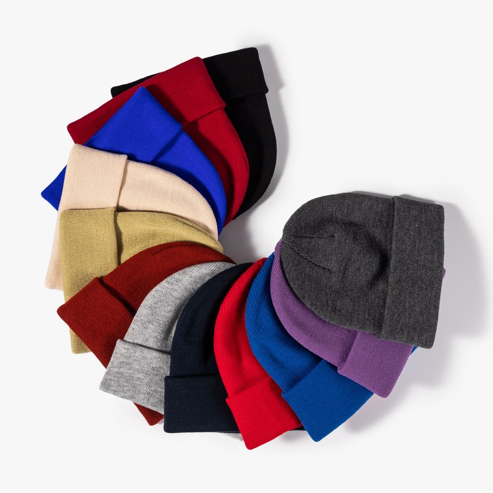 Autumn And Winter Solid Color Warm Knitted Hat 2