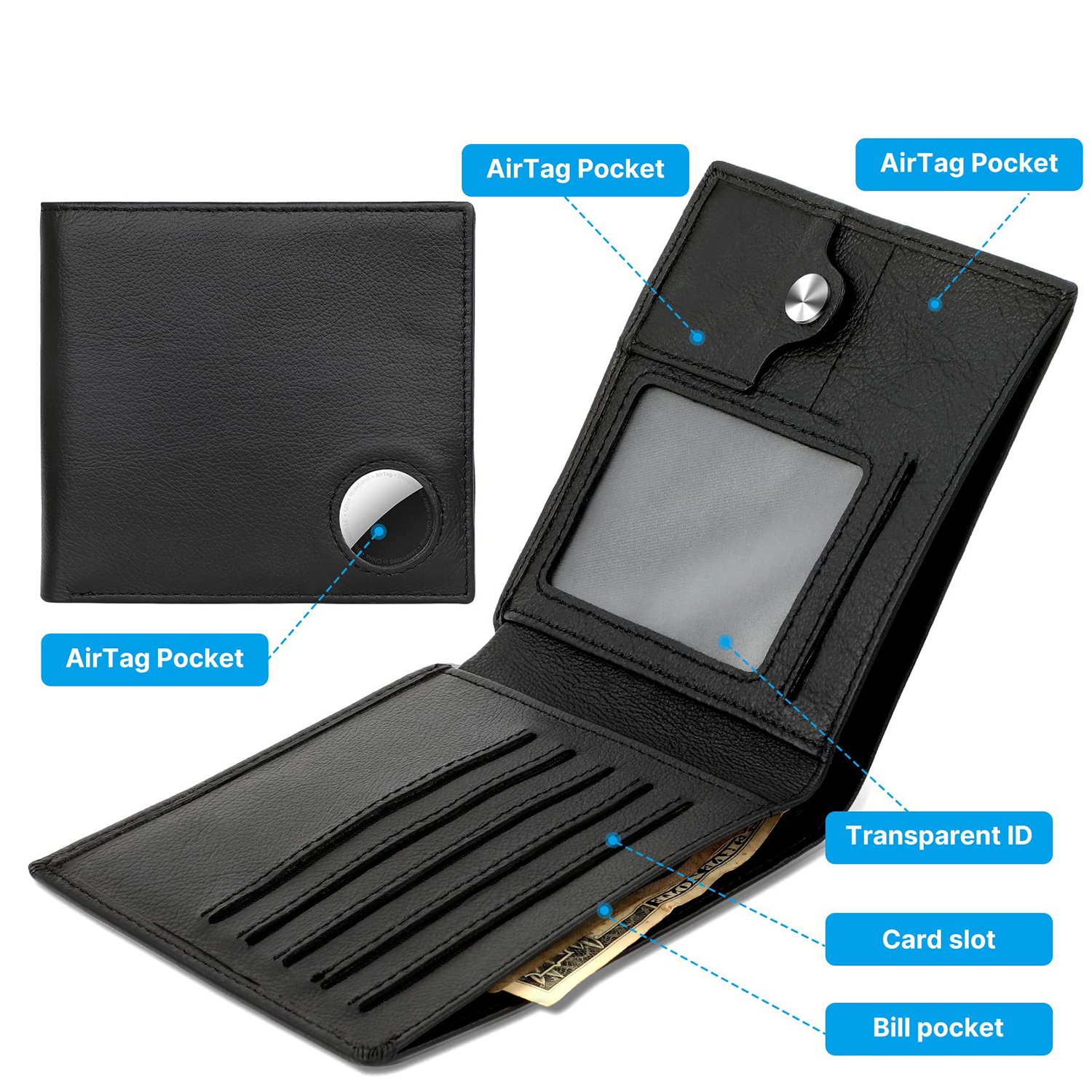 Leather Airtag Wallet 4