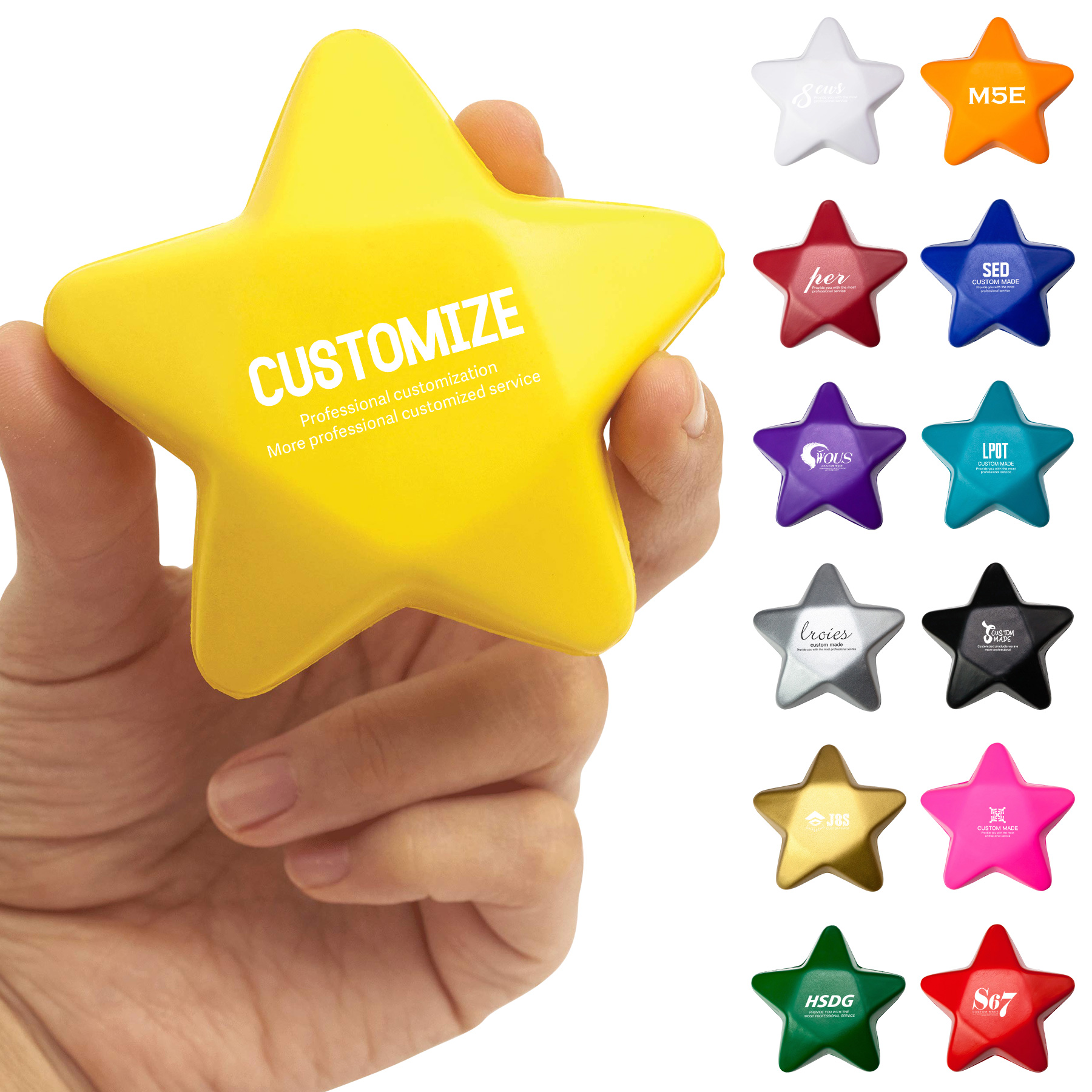 PU Star Stress Relief Toy Ball 9