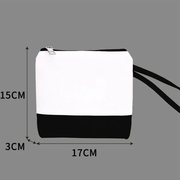 Zippered Canvas Coin Pouch with Wrist Strap 3