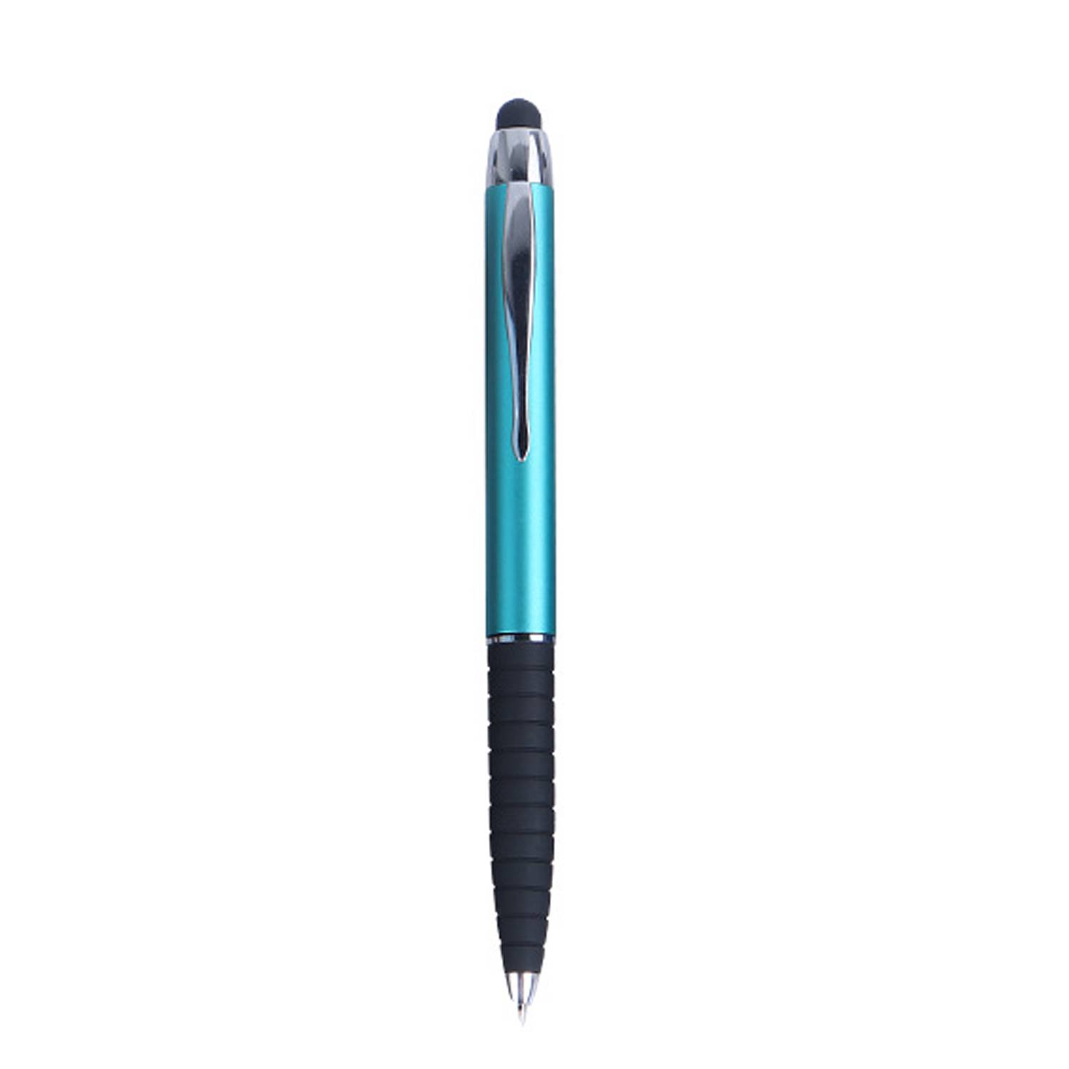 Plastic Twist Action Ballpoint Pen w/ Stylus 12