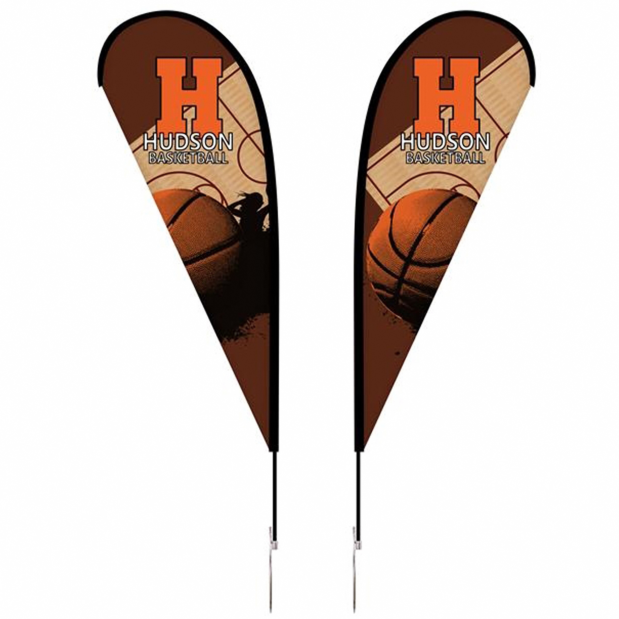 7-Foot Double-Sided Fabric Teardrop Banner with Cross Base 3