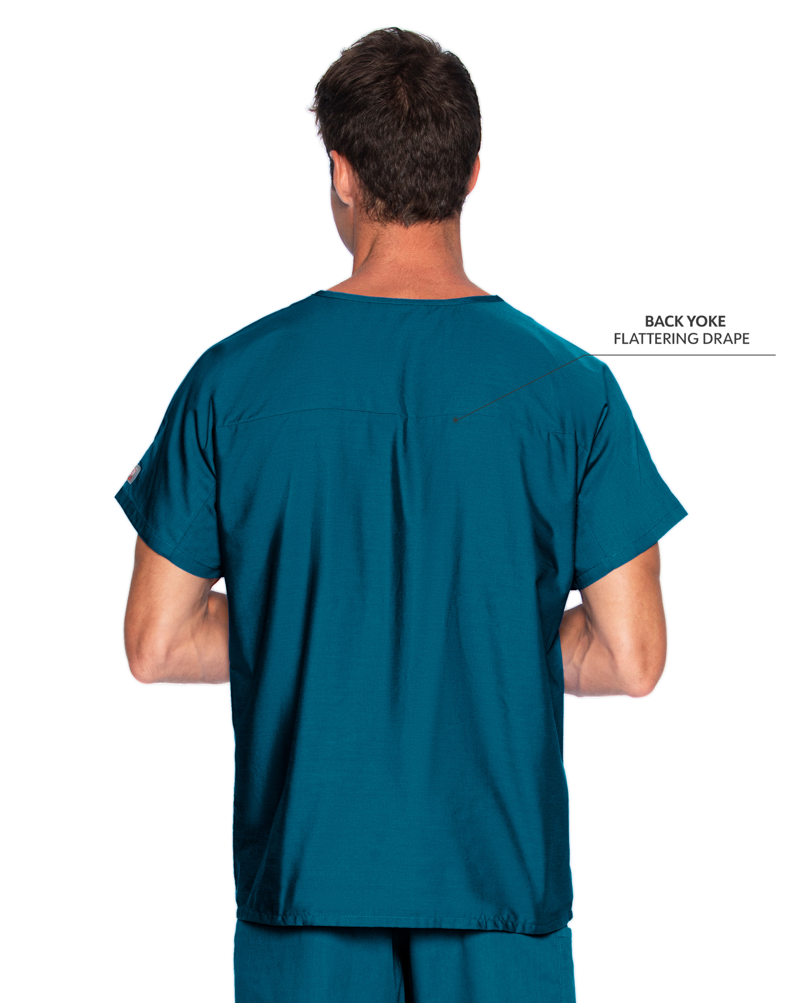 Landau - ScrubZone - Unisex One-Pocket Dolman Sleeve Tuckable V-Neck Top 12