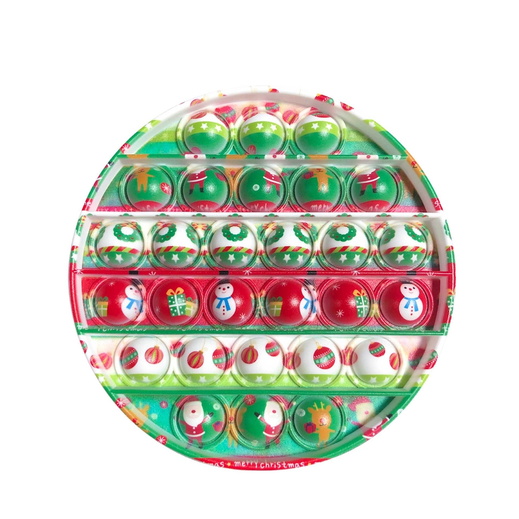 Round Full Color Print Push Pop Bubble Fidget Toy 16