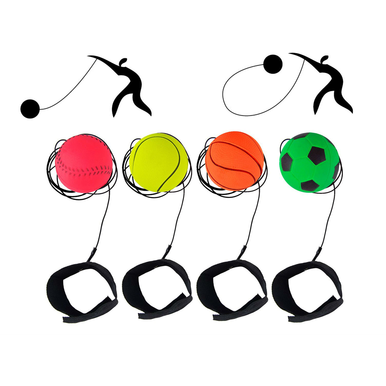 Foam Rebound Ball Stress Reliever with Wristband 6