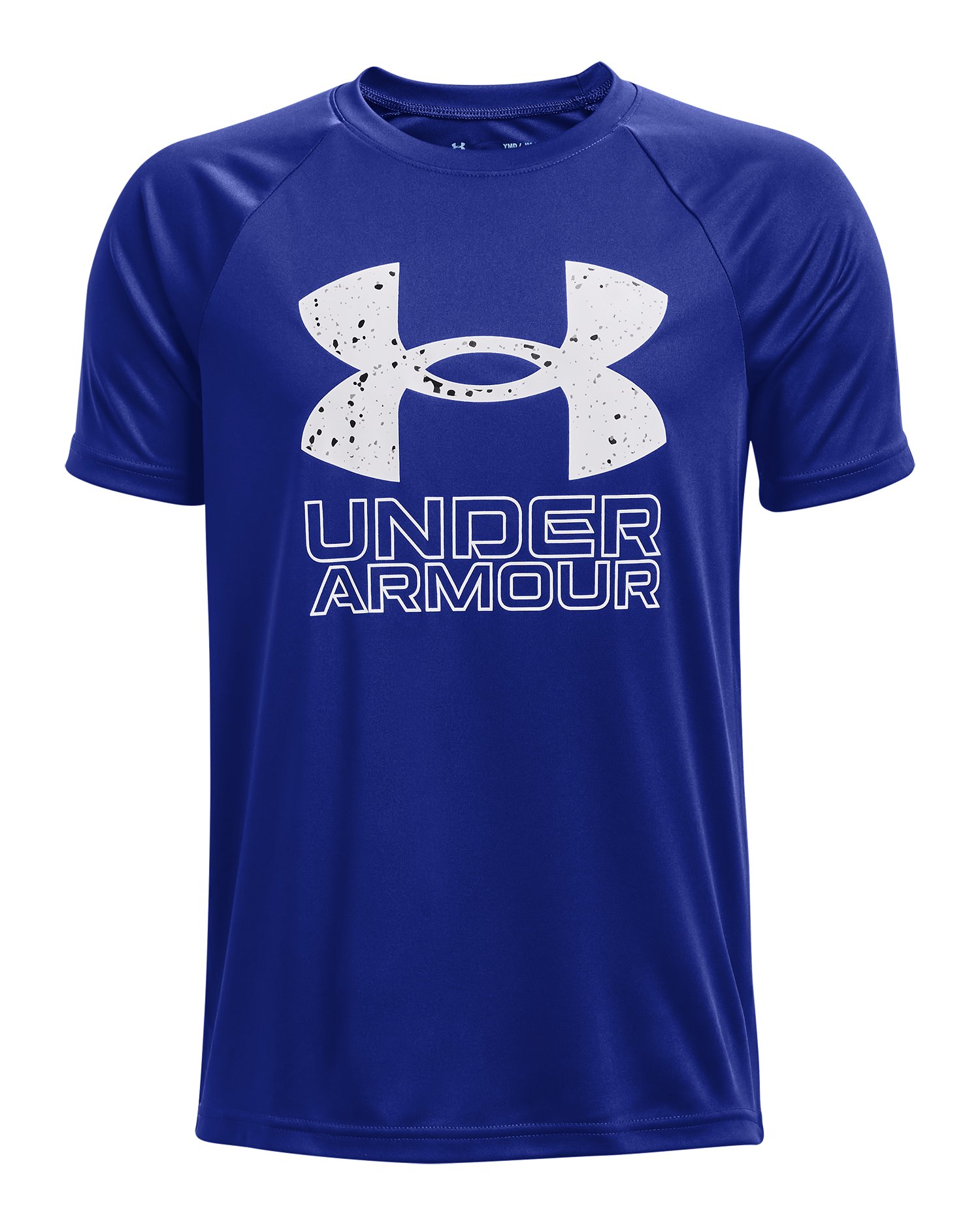 UA Tech Hybrid Print Fill Boys' Short Sleeve 18
