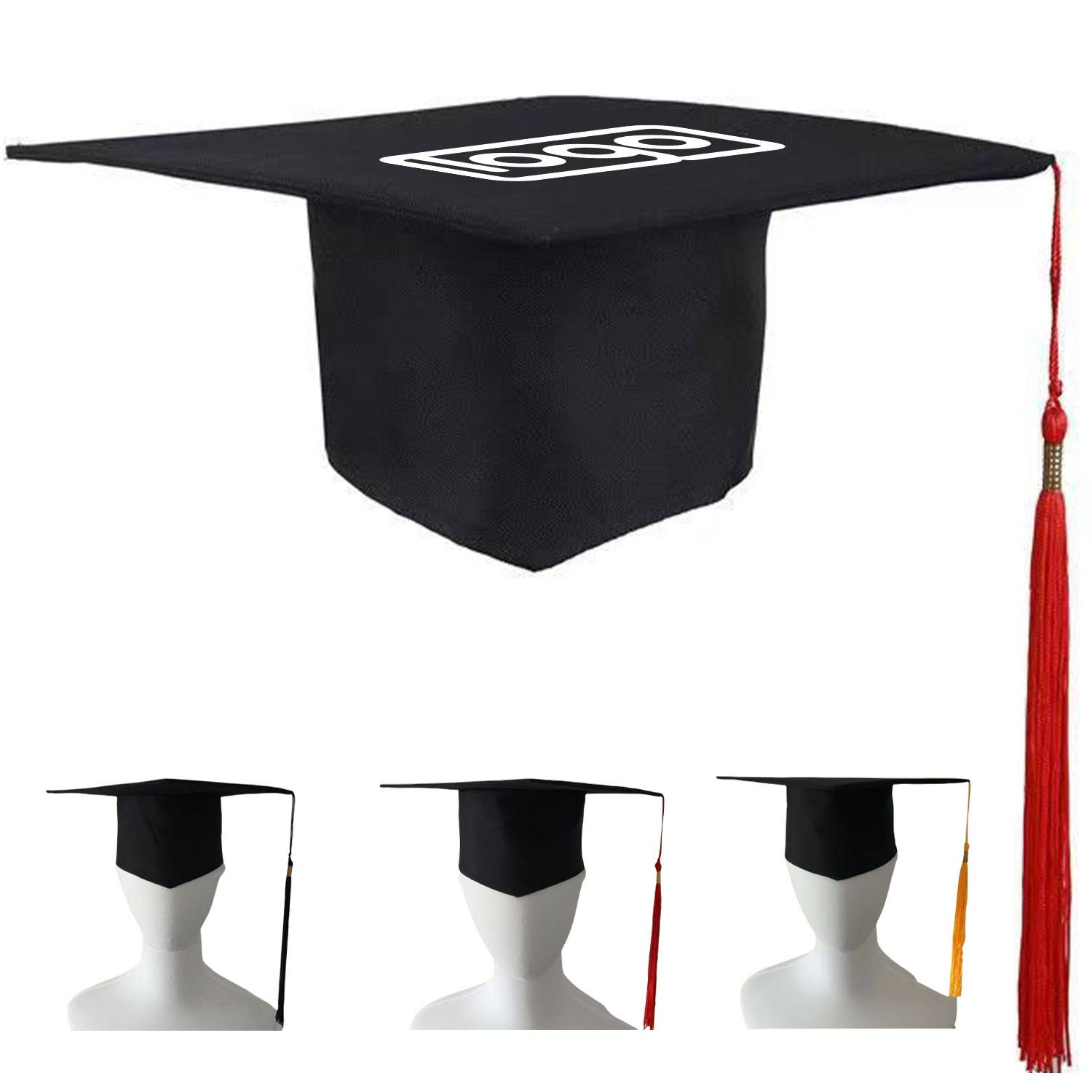 Polyester Kids' Mortar Board - Tassel & Custom Badge 2