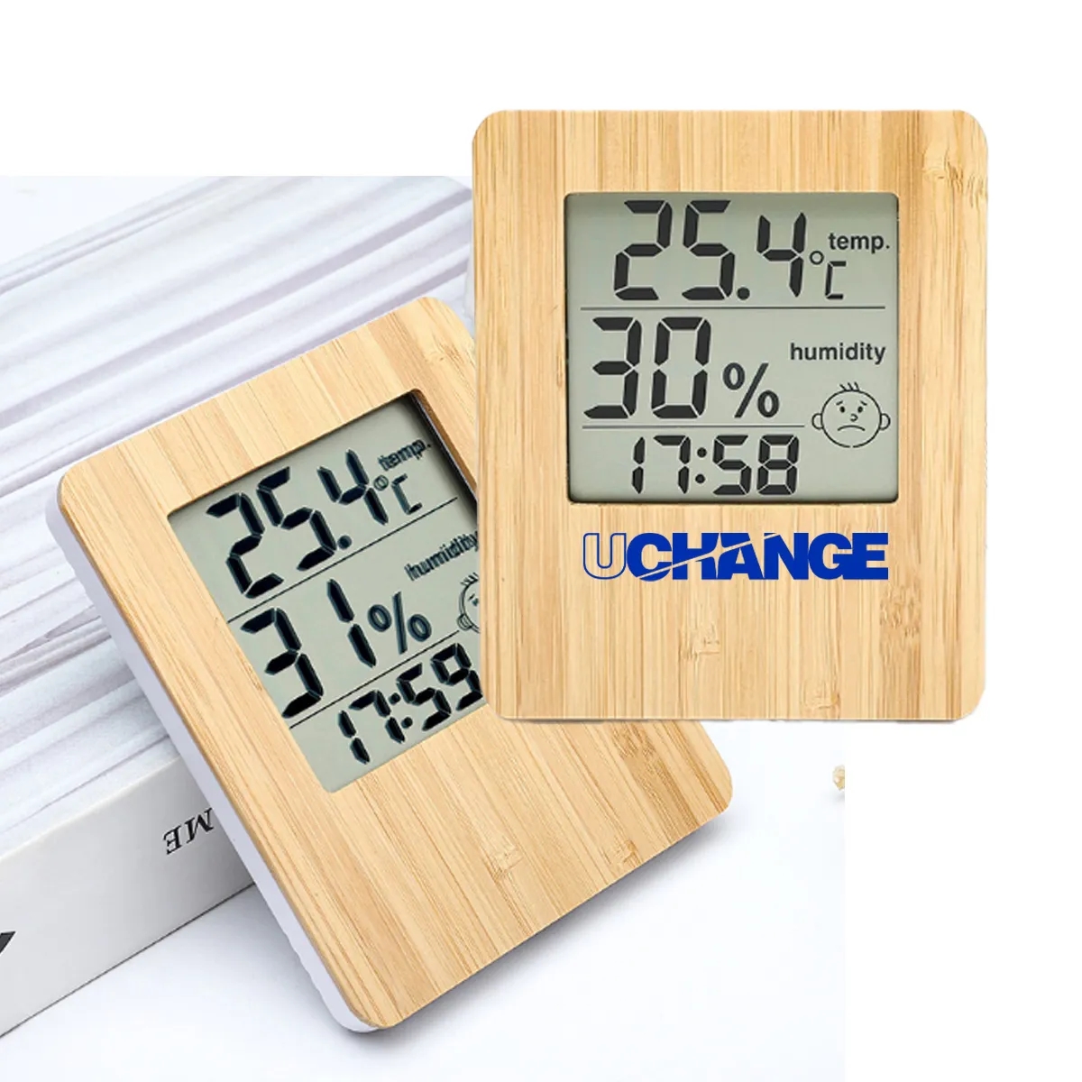 Bamboo Digital Thermometer Hygrometer For Home/Office 6