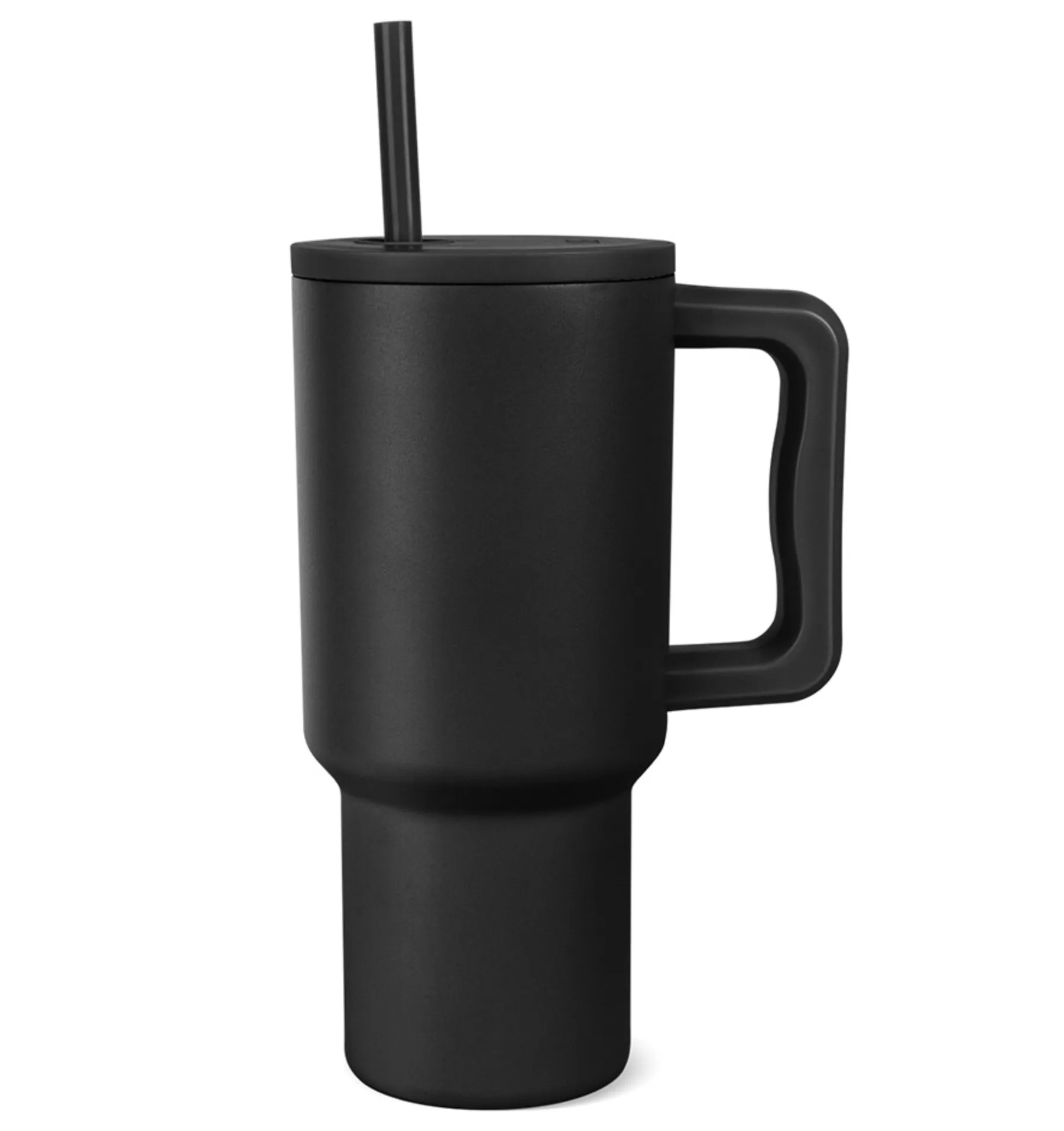 30 Oz. Stainless Steel Vacuum Tumbler with Handle & Straw 10