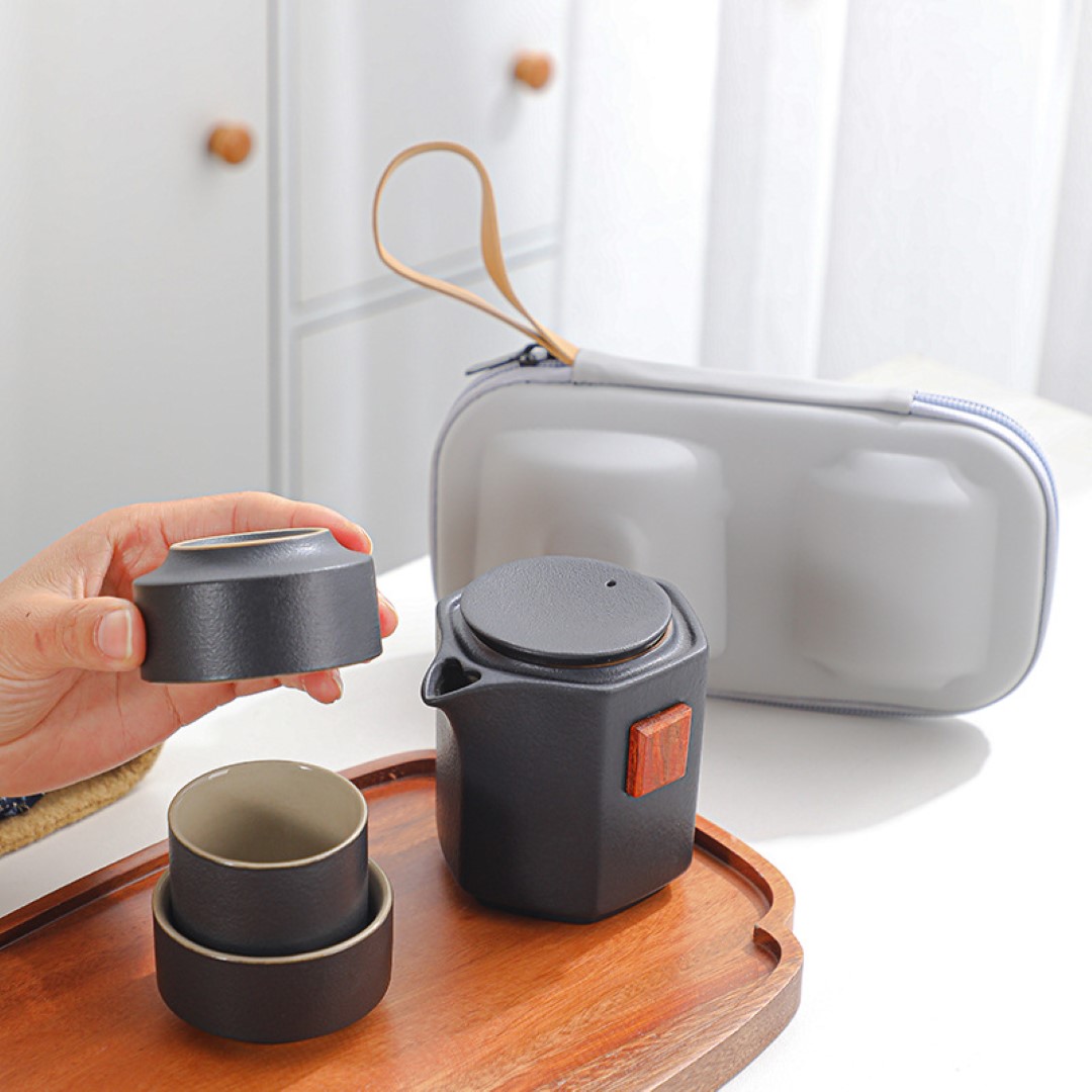 Ceramic Portable Travel Tea Set 5