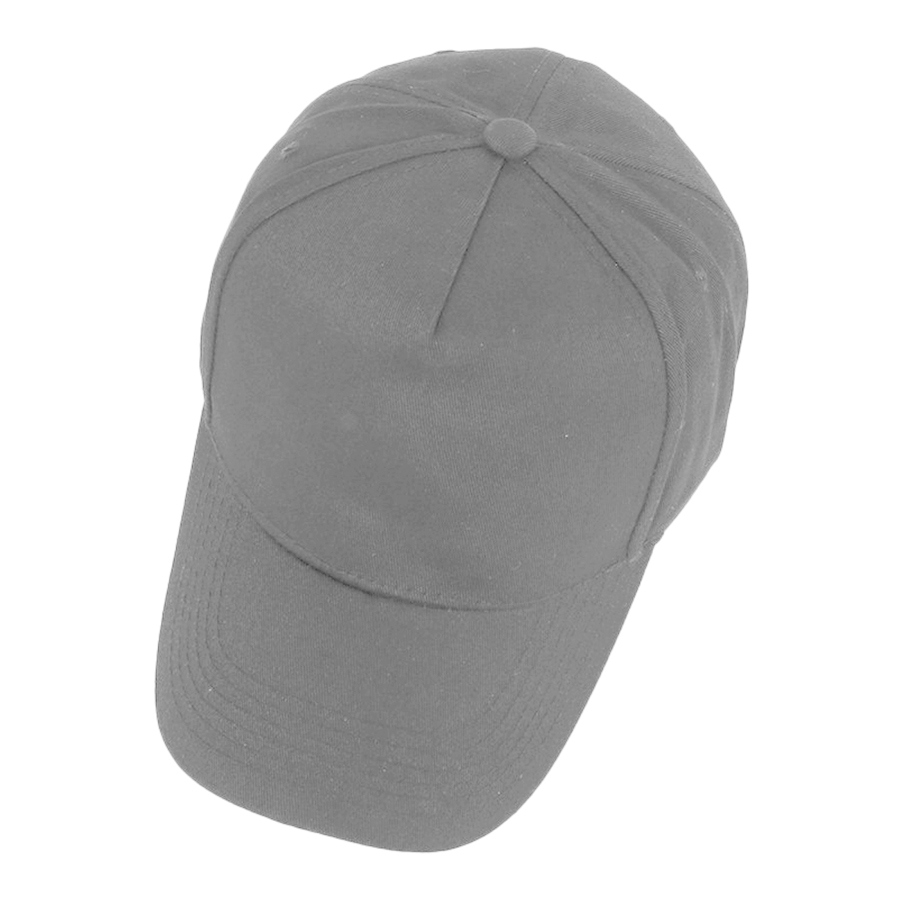 Stock Solid Color Cotton 5-Panel Baseball Cap 58