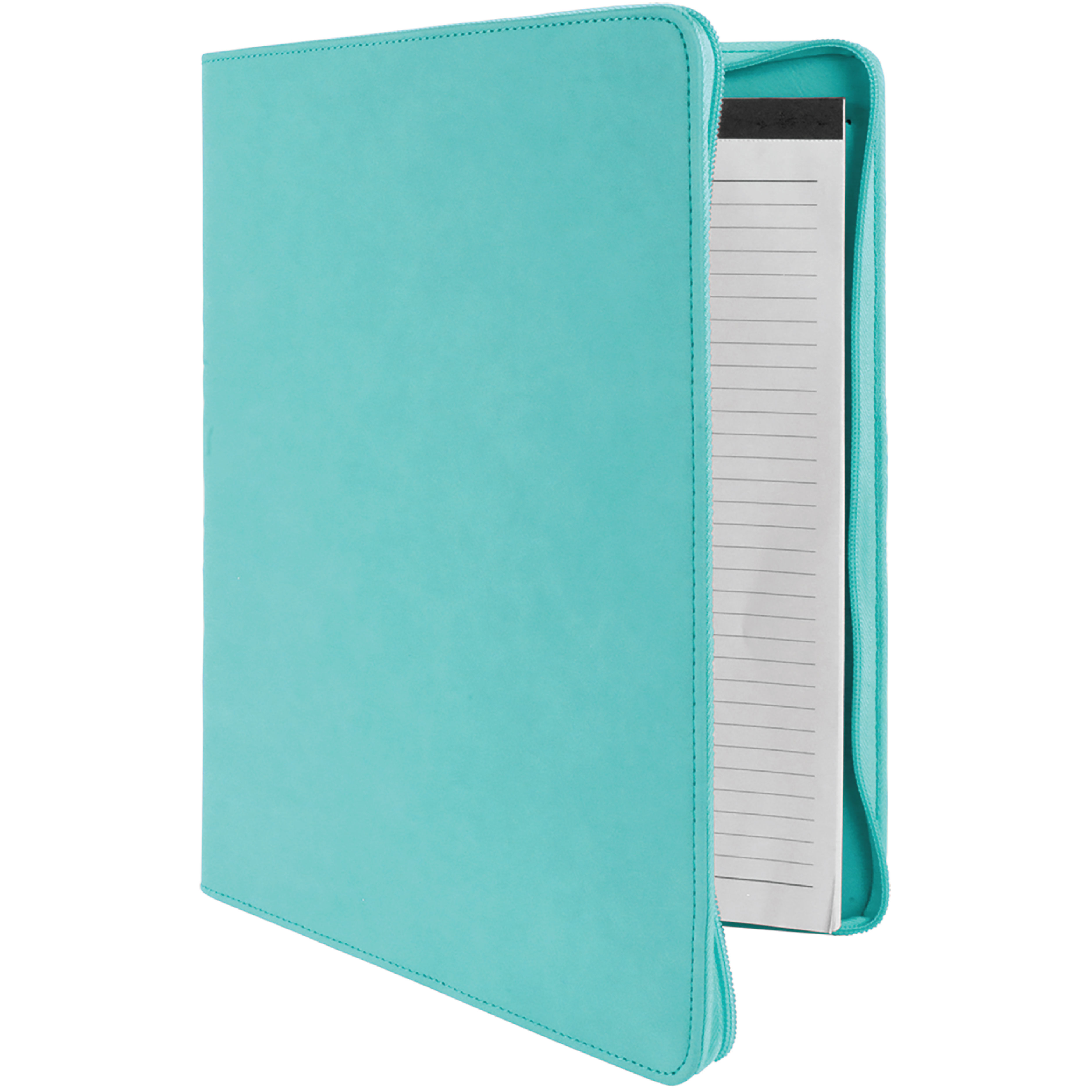9" x 12" Leatherette Teal Portfolio with Zipper 7