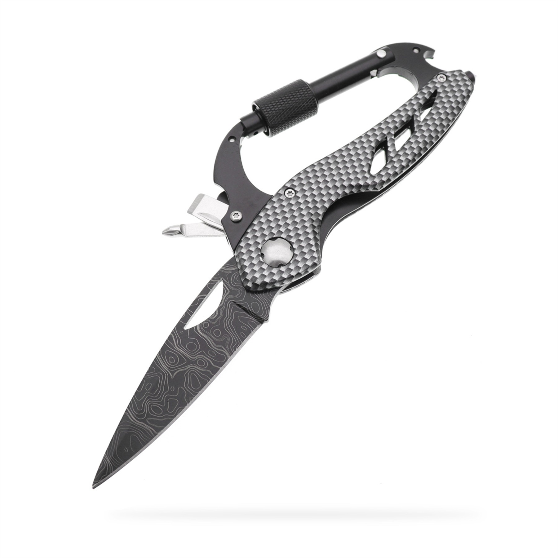 Multitool Carabiner With Folding Pocket Knife 9