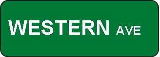 18" x 6" Custom Street Signs with standard vinyl lettering on two sides. 2