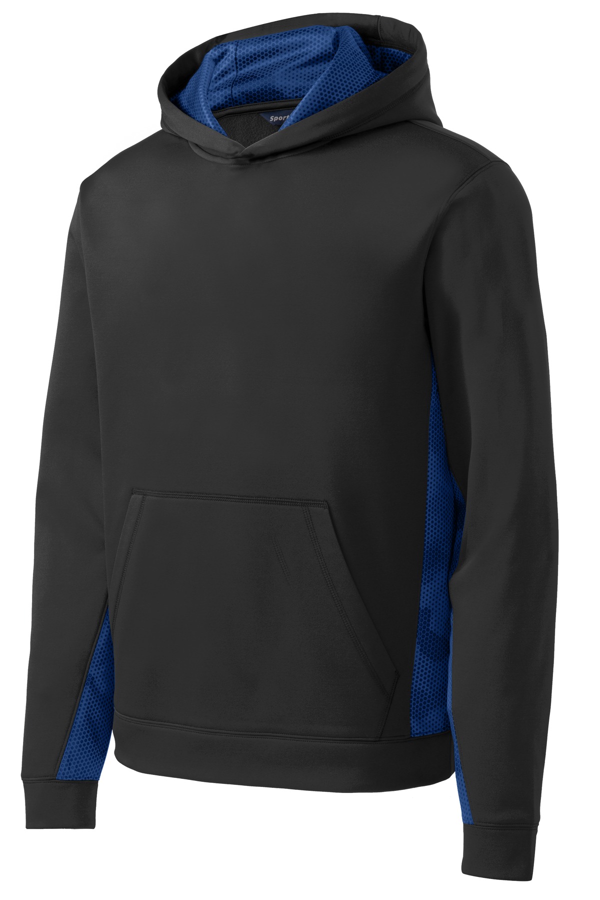 Sport-Tek Youth Sport-Wick CamoHex Fleece Colorblock Hooded Pullover. YST239 2