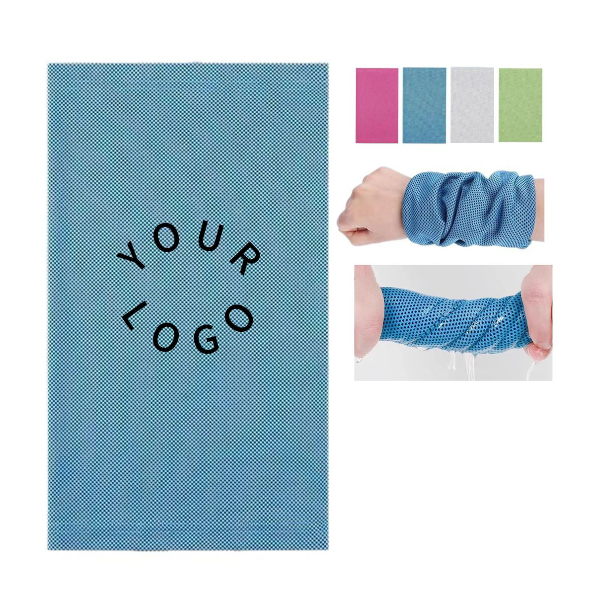 Polyester Wristband Towel with Breathable Lightweight Build 1