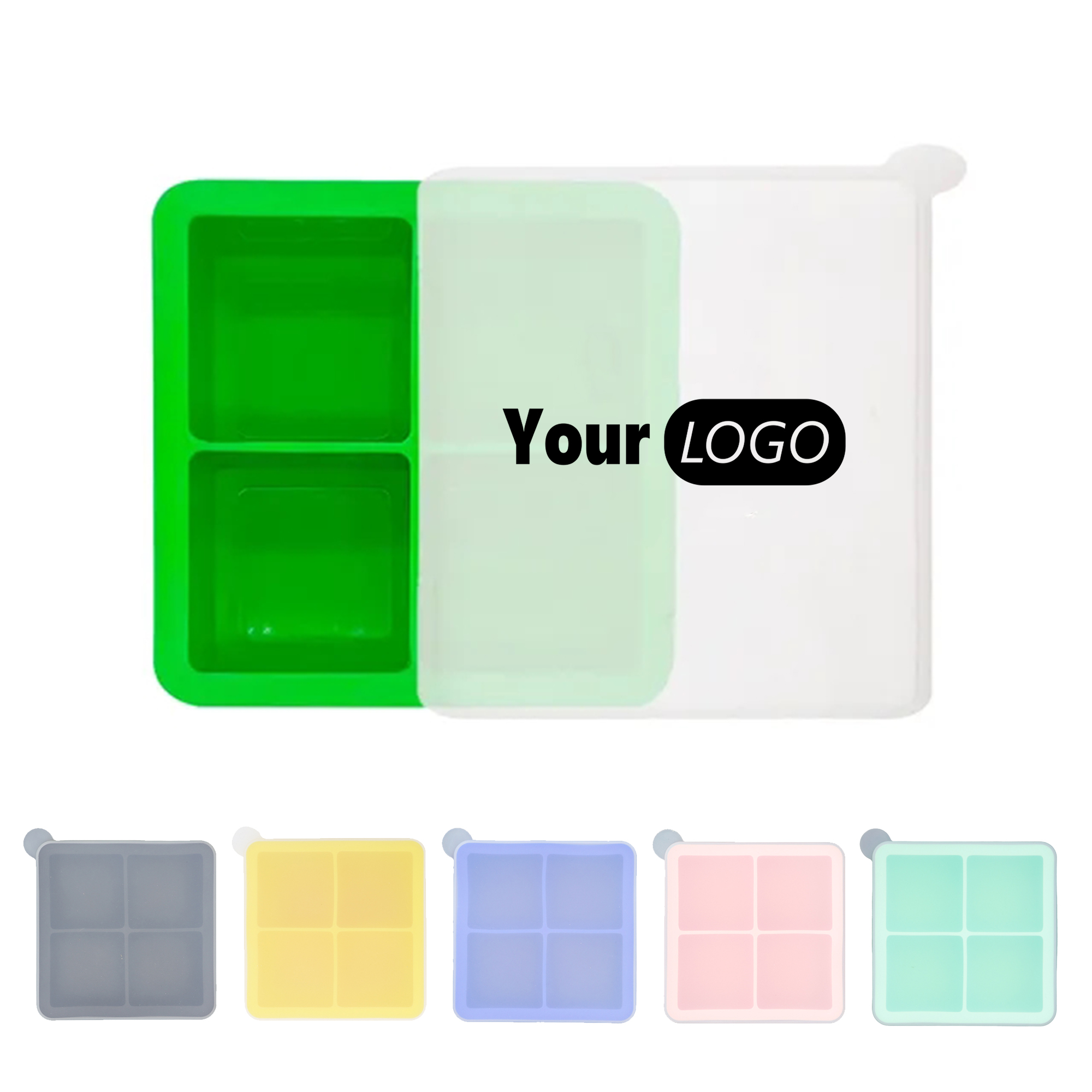 Silicone Ice Cube Tray With Lid 1