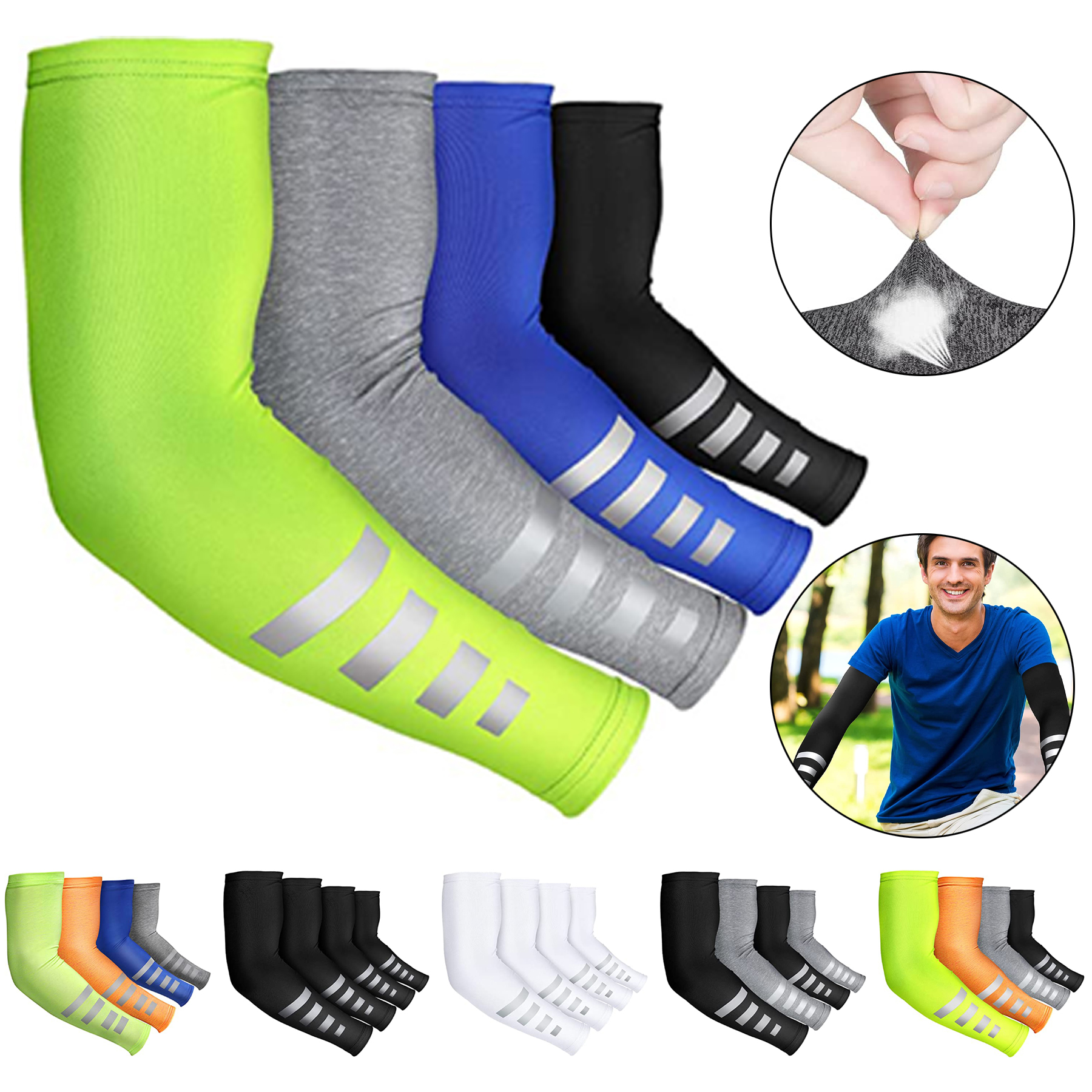UV Reflective Strap Arm Sleeves 2