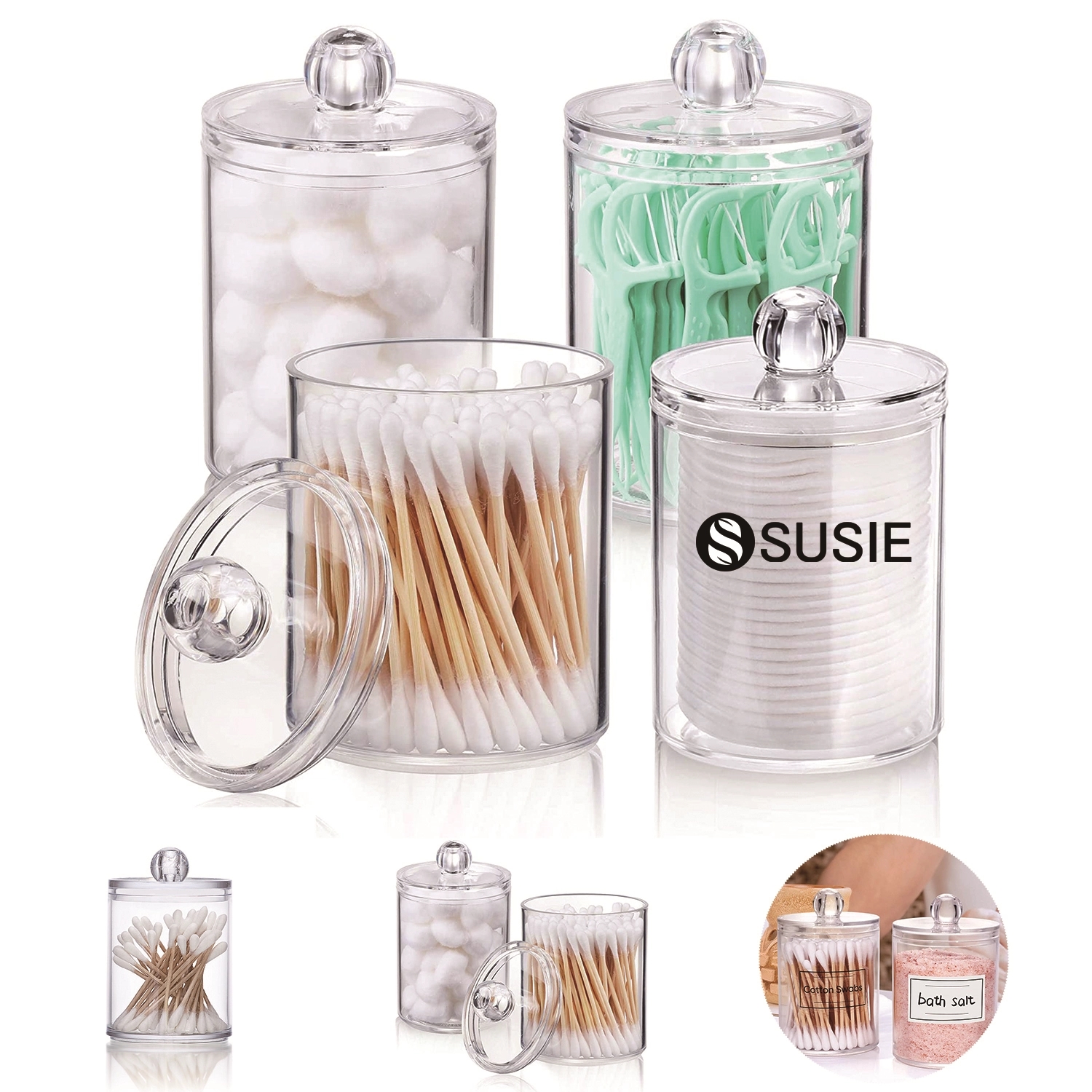 10 Oz Qtip Holder Dispenser 1