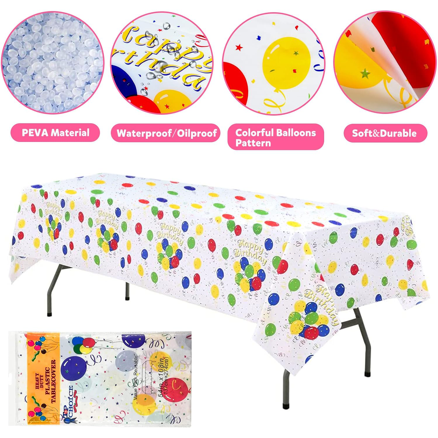 51PCS Happy Birthday Party Paper Plates and Cups Set 2