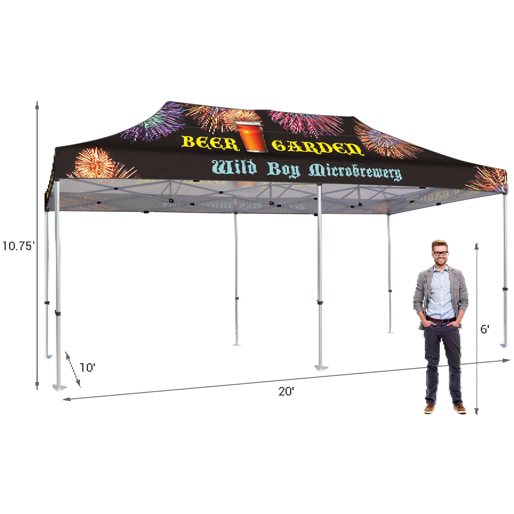 10' x 20' Heavy Duty Canopy Tent 12