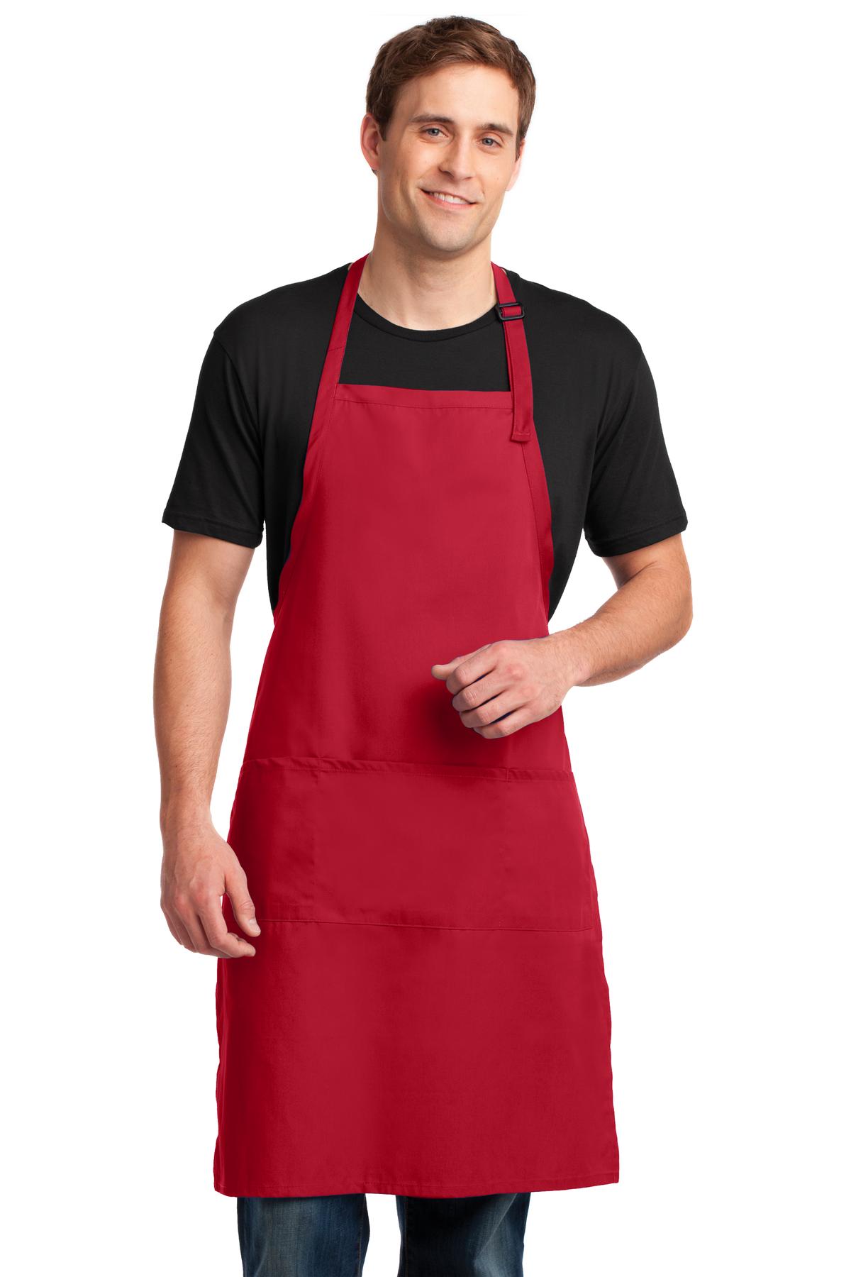 Port Authority Easy Care Extra Long Bib Apron with Stain Release. A700 45