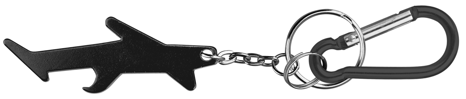 Plane / aircraft shaped aluminum bottle opener with key chain and carabiner 6