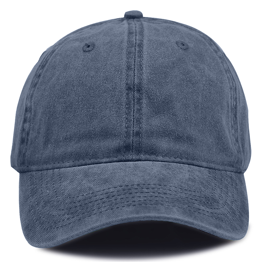 Stock Washed Cotton 6-Panel Baseball Cap w/ Metal Tuck 10